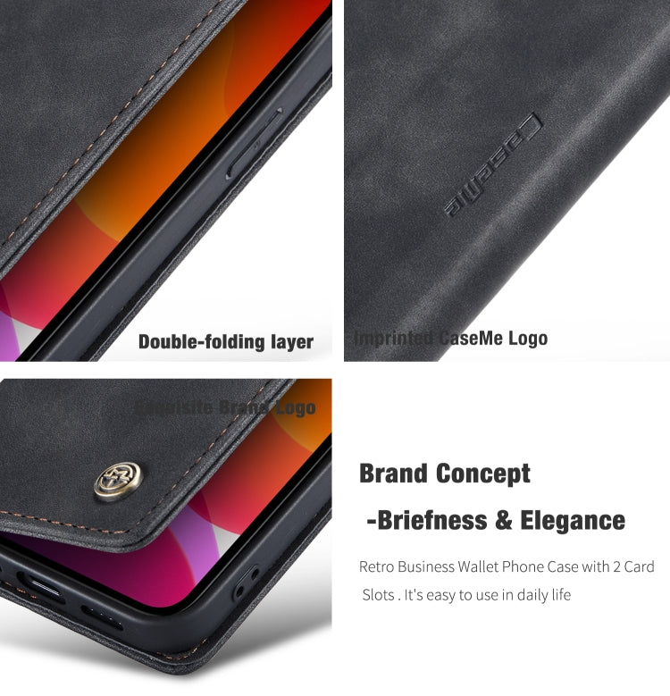 CaseMe-013 Estuche de cuero con tapa horizontal esmerilado retro multifuncional con ranura para tarjeta y soporte y billetera, For iPhone 12 Pro Max, For iPhone 12 / 12 Pro, For iPhone 12 mini, For OnePlus Nord