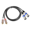 Cable de audio de 2 RCA macho a 2 XLR de 3 pines macho, 1.5m, 3m