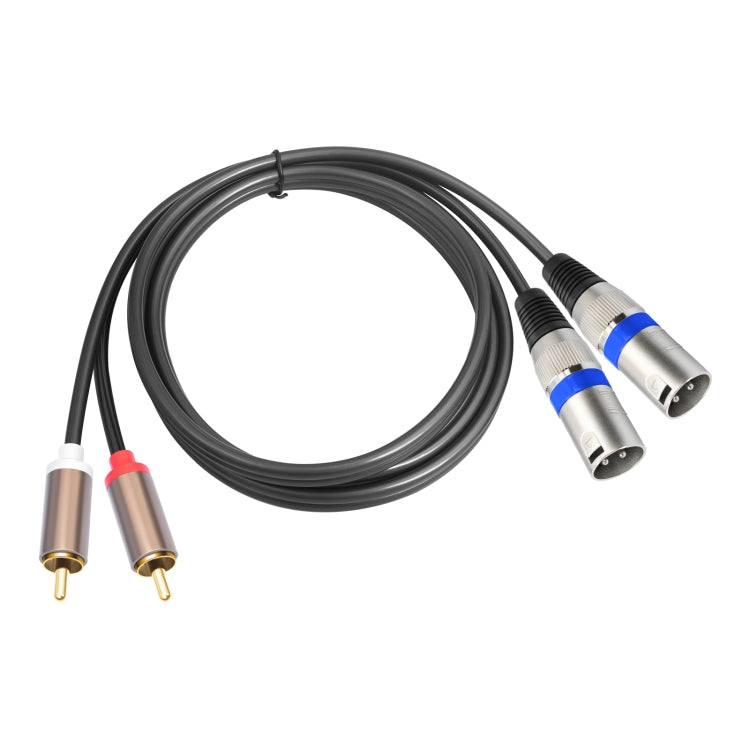 Cable de audio de 2 RCA macho a 2 XLR de 3 pines macho, 1.5m, 3m