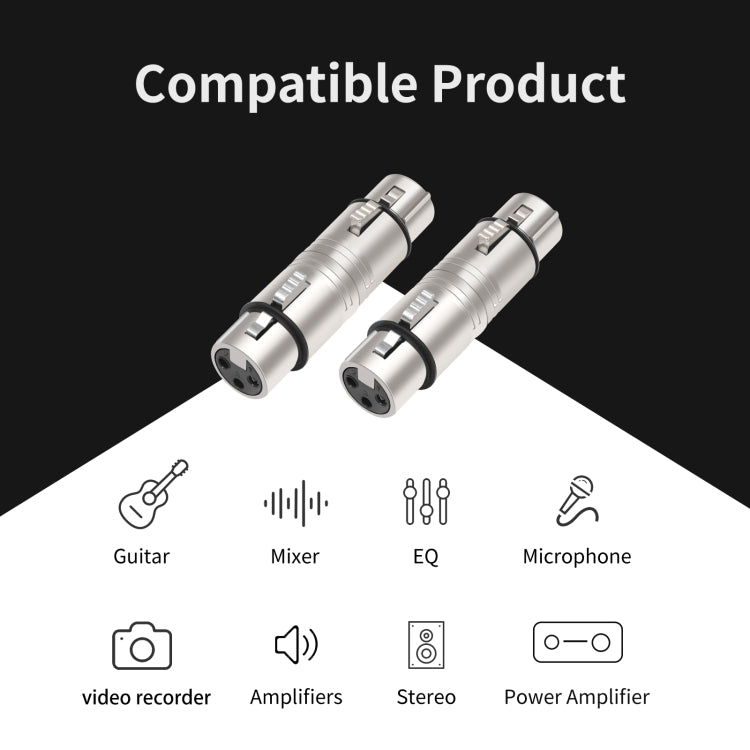 Adaptador XLR hembra a hembra de 3 pines LZ1111, LZ1111
