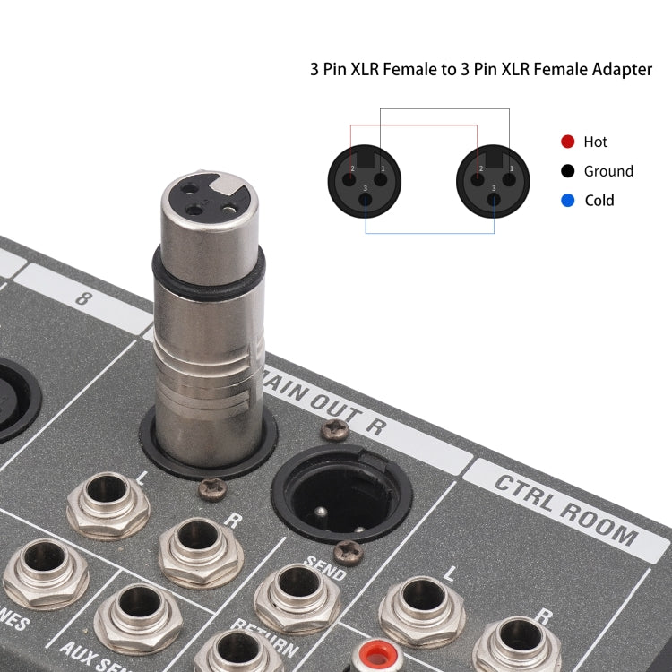 Adaptador XLR hembra a hembra de 3 pines LZ1111, LZ1111