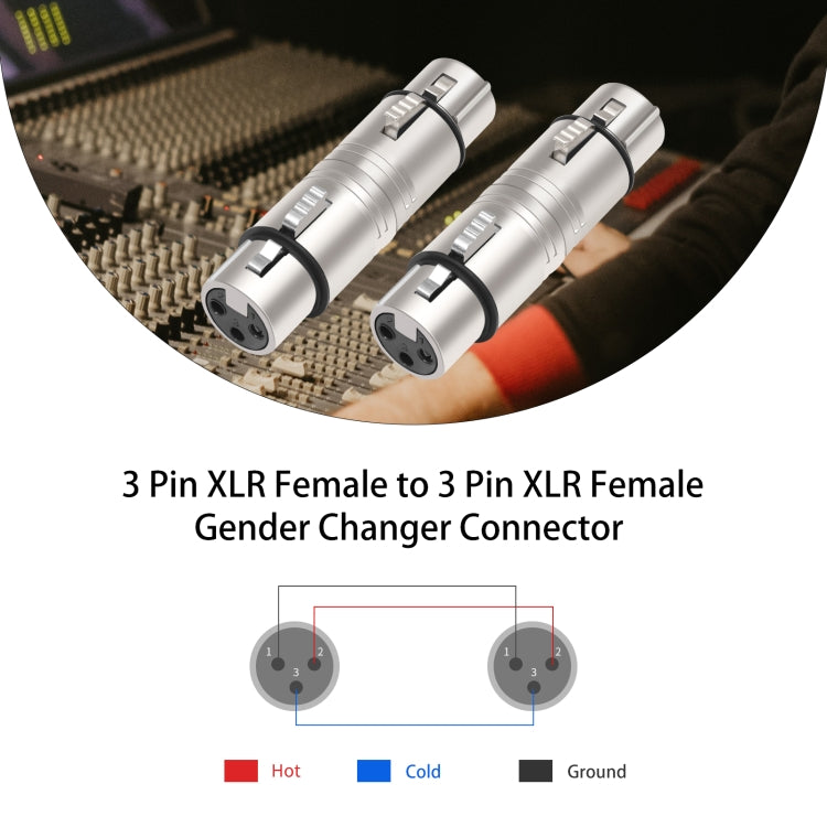 Adaptador XLR hembra a hembra de 3 pines LZ1111, LZ1111