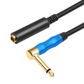 Cable de audio para guitarra eléctrica de 6,35 mm, 1/4 TRS macho a hembra, mono, 0.3m, 1m, 1.8m