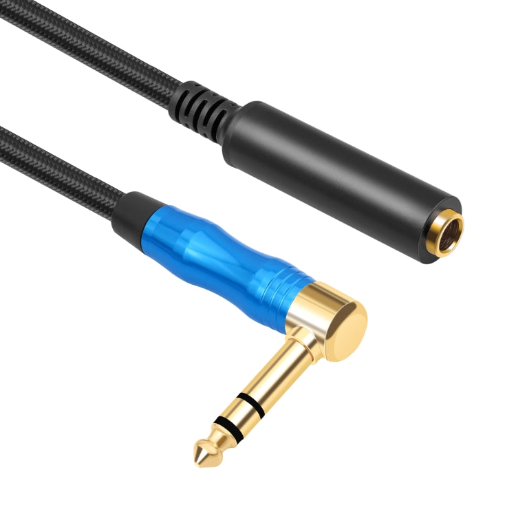 Cable de audio para guitarra eléctrica estéreo de 6,35 mm, 1/4 TRS macho a hembra, 0.3m, 1m, 1.8m