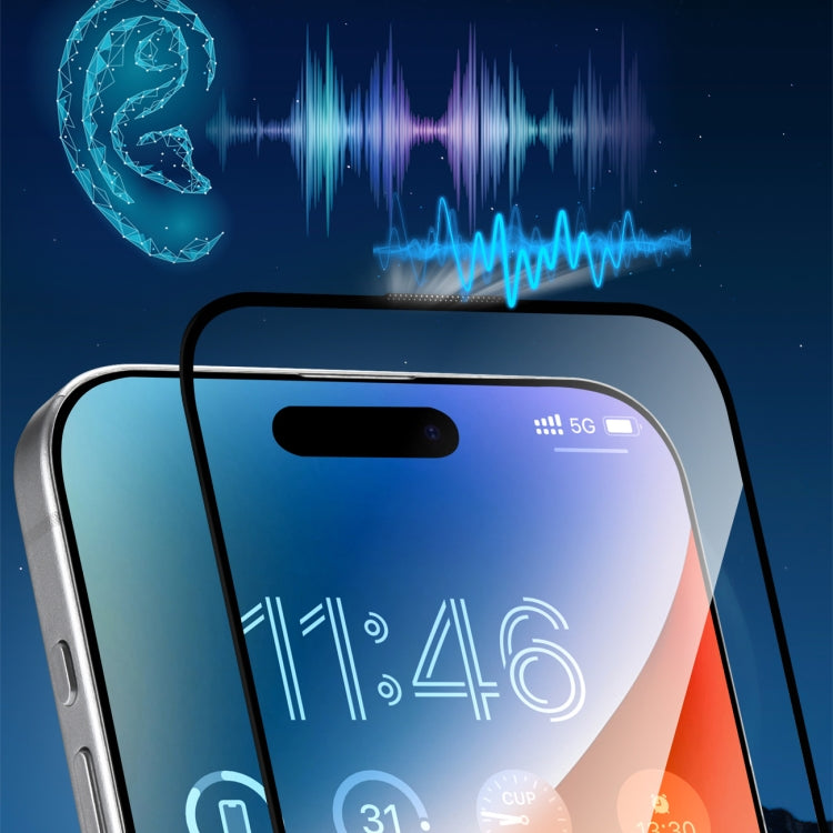Película de vidrio templado de alta definición con pantalla completa 2.5D de la serie Zero Sense de JOYROOM, For iPhone 16 Pro Max, For iPhone 16 Pro, For iPhone 16 Plus / 15 Plus, For iPhone 16 / 15