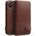 Para iPhone XS / X QIALINO Crazy Horse Business Funda de cuero con tapa horizontal con soporte y ranuras para tarjetas, With Buckle, Without Buckle