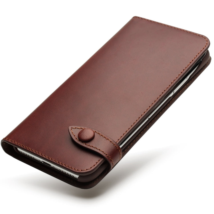 Para iPhone XS / X QIALINO Crazy Horse Business Funda de cuero con tapa horizontal con soporte y ranuras para tarjetas, With Buckle, Without Buckle