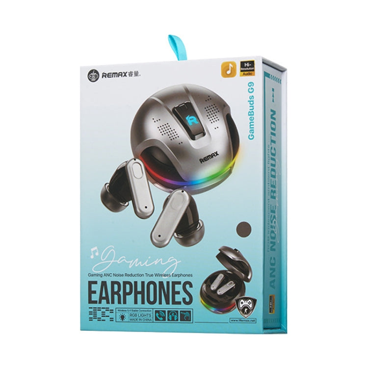 Auriculares inalámbricos con Bluetooth para juegos con reducción de ruido REMAX GameBuds G9 ANC, Gamebuds G9  Black, Gamebuds G9  Silver