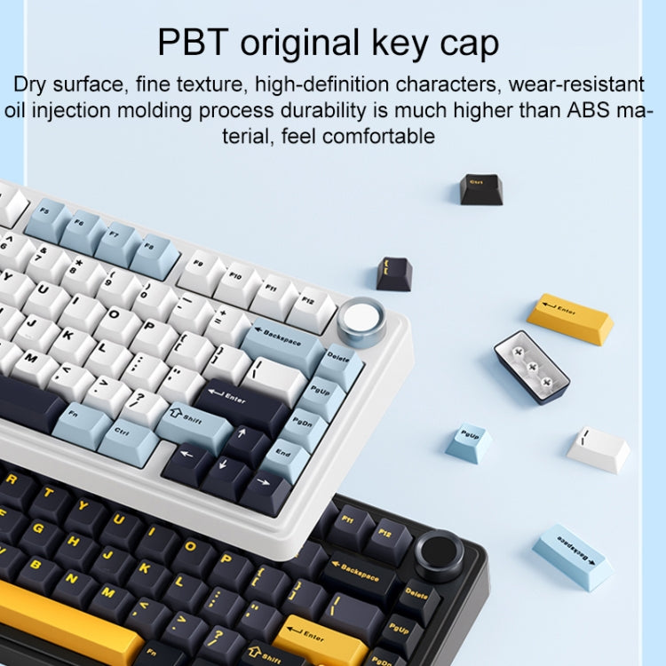 Teclado mecánico RGB personalizado AULA F75 de 80 teclas con cable/2,4 G/Bluetooth, tres modelos