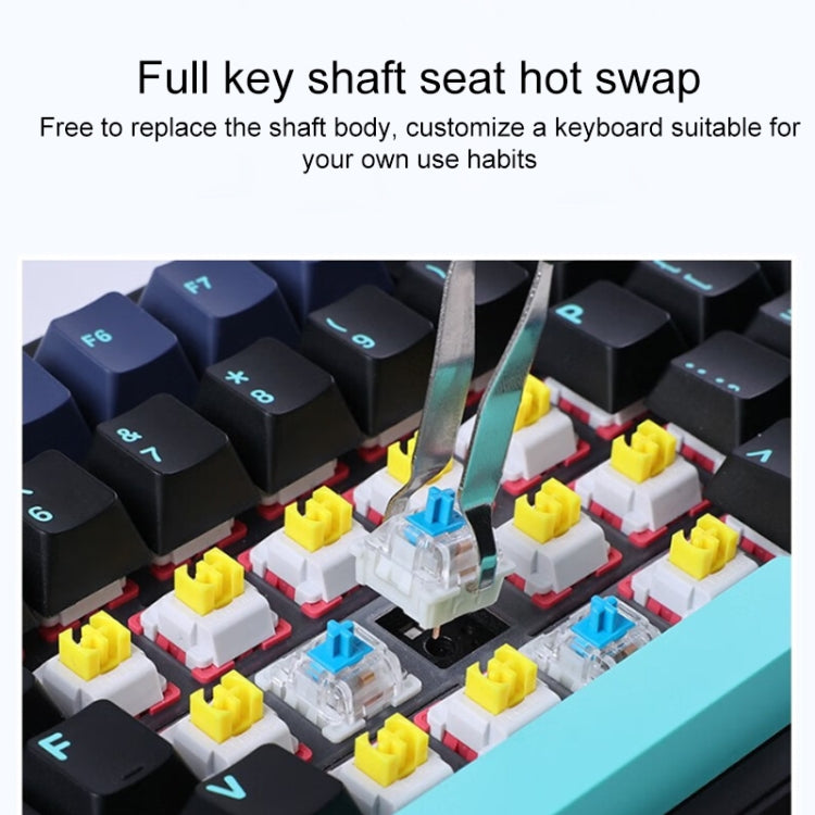 Teclado mecánico RGB personalizado AULA F87 de 87 teclas con cable/2,4 G/Bluetooth, tres modelos