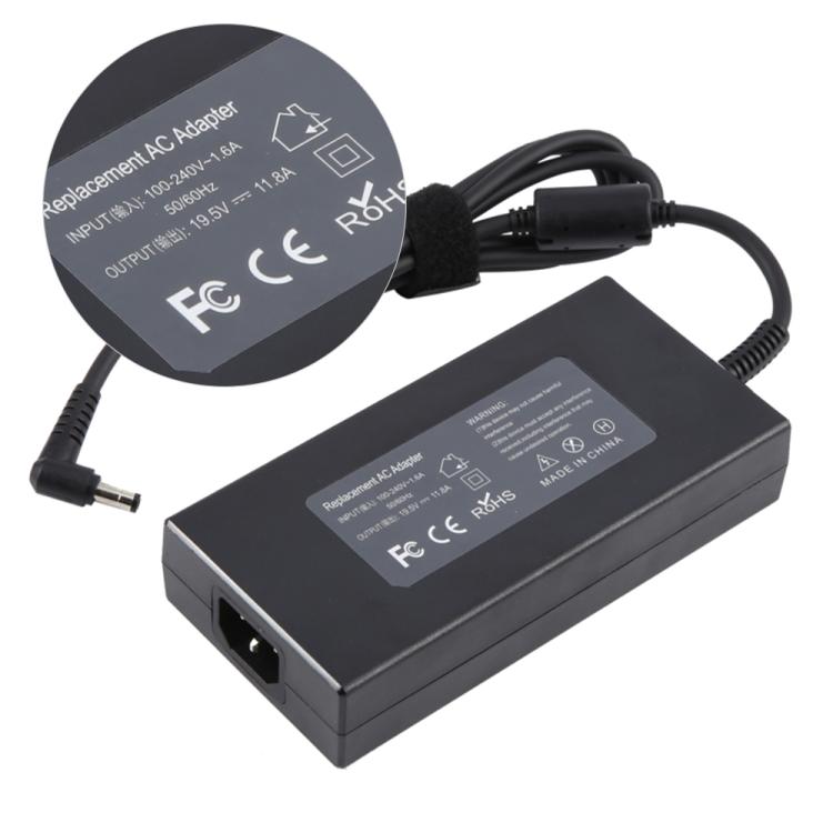 Adaptador de corriente para portátil MSI 5.5 x 2.5 de 19,5 V, 11,8 A y 230 W, EU Plug, US Plug, UK Plug, AU Plug