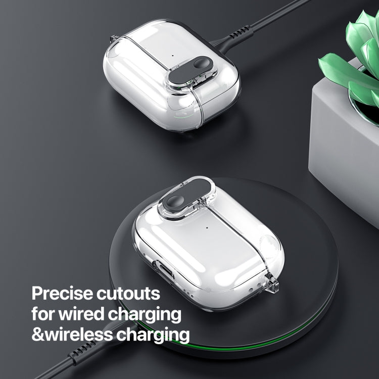 Estuche transparente dividido para auriculares con gancho de la serie PECL de DUX DUCIS, For AirPods 4