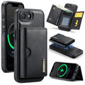 Estuche para tarjetas RFID de tres pliegues de la serie M6 de DG.MING Estuche de cuero extraíble para teléfono, For iPhone 17e / 16e, For iPhone 17 Pro Max, For iPhone 17 Pro, For iPhone 17, For iPhone Air, For iPhone 16 Pro Max, For iPhone 16 Pro     ...