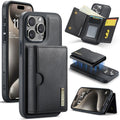 Estuche para tarjetas RFID de tres pliegues de la serie M6 de DG.MING Estuche de cuero extraíble para teléfono, For iPhone 15 Pro Max, For iPhone 15 Pro, For iPhone 15 Plus, For iPhone 15, For iPhone 14 Plus, For iPhone 14, For iPhone 14 Pro           ...