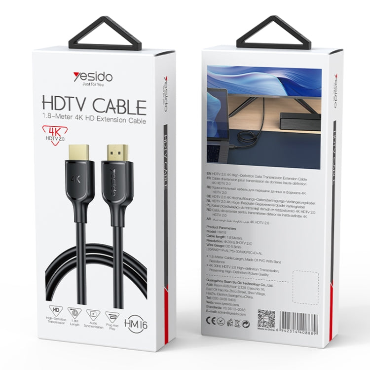 Cable de extensión HDMI HD 4K 30 Hz HM16 de Yesido, HM16