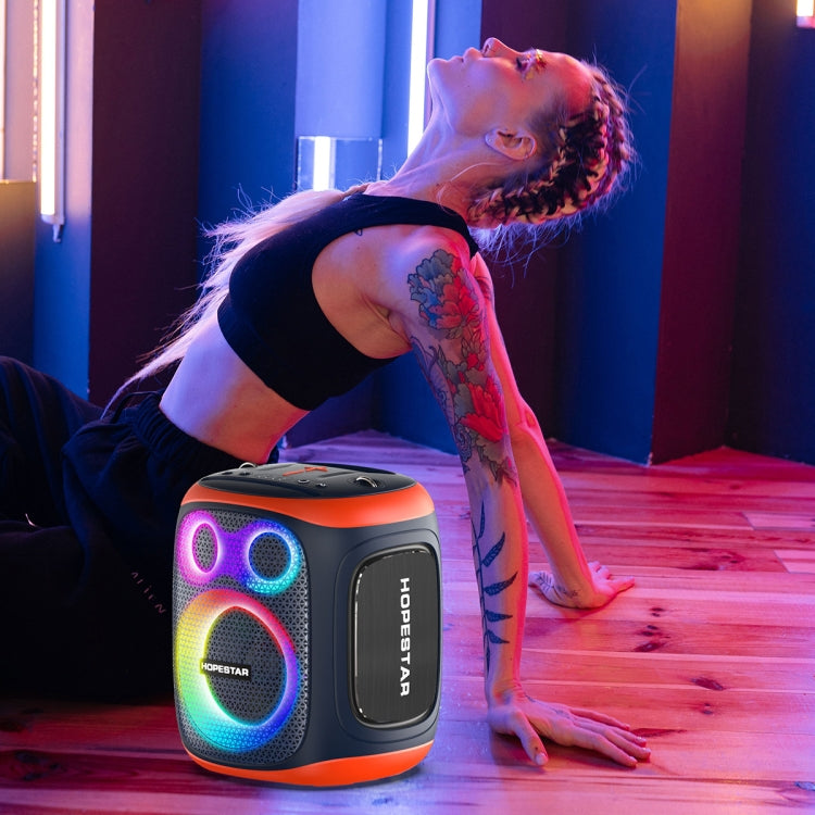 Altavoz Bluetooth de larga duración y doble micrófono para exteriores HOPESTAR PARTY130