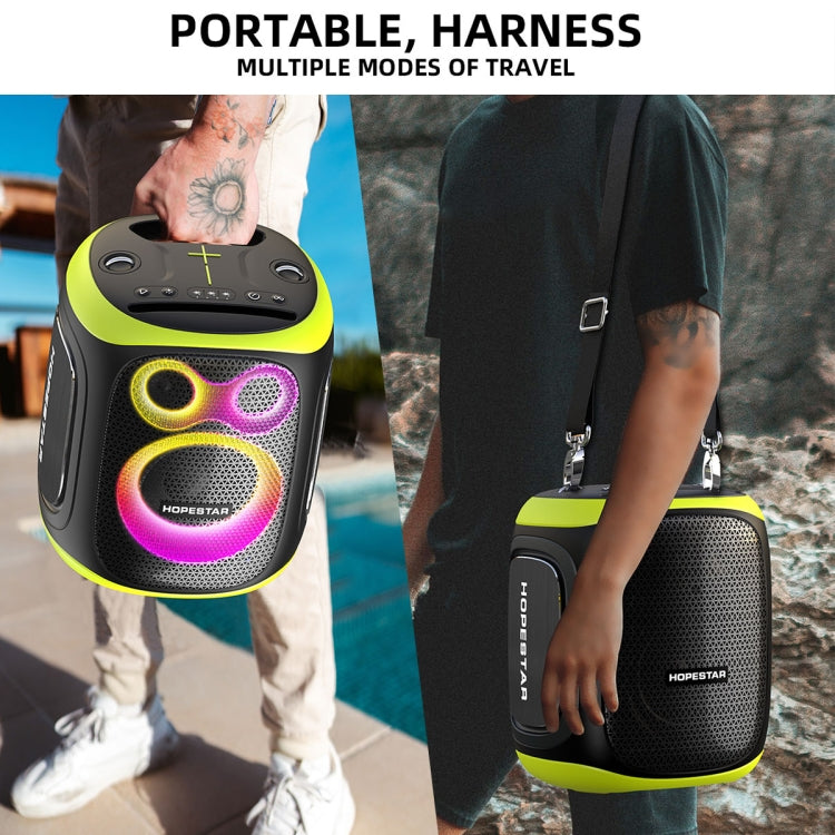 Altavoz Bluetooth de larga duración y doble micrófono para exteriores HOPESTAR PARTY130