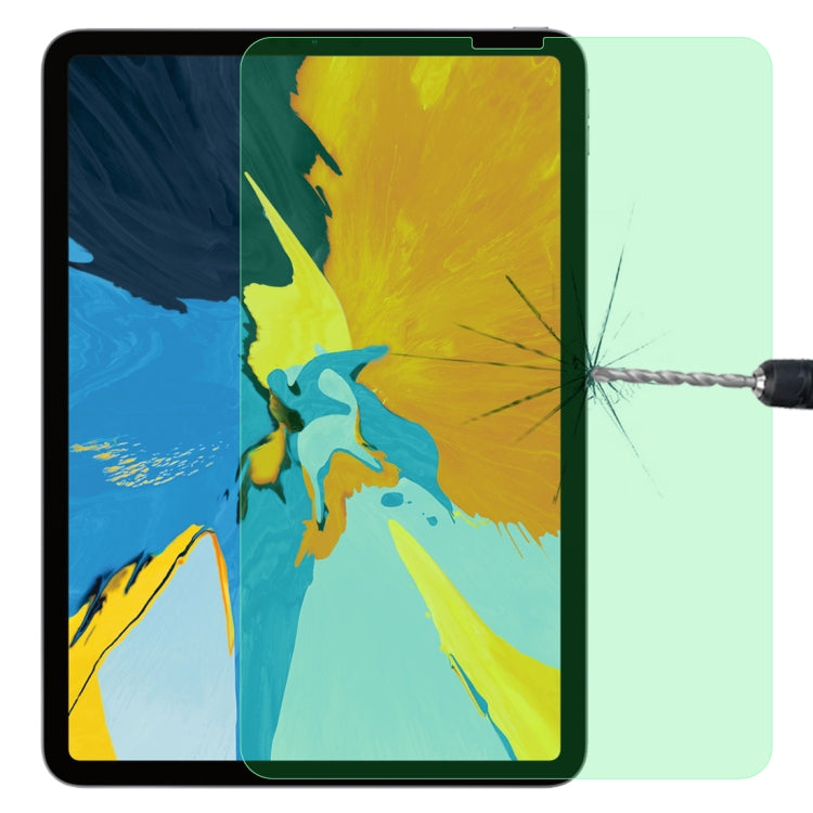 9H 2.5D Protección ocular Luz verde Película de vidrio templado a prueba de explosiones, For iPad 9.7 2018, For iPad 10.2, For iPad Mini 3 & 2, For iPad Mini 2019 & 4, For iPad Pro 10.5 inch, For iPad Pro 11 (2020), For iPad Pro 12.9 (2020)