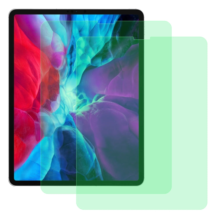2 PCS 9H 2.5D Protección ocular Luz verde Película de vidrio templado a prueba de explosiones, For iPad 9.7 (2018), For iPad 10.2, For iPad Mini 3 & 2, For iPad Mini 2019 & 4, For iPad Pro 10.5 inch, For iPad Pro 11 inch (2020)                         ...