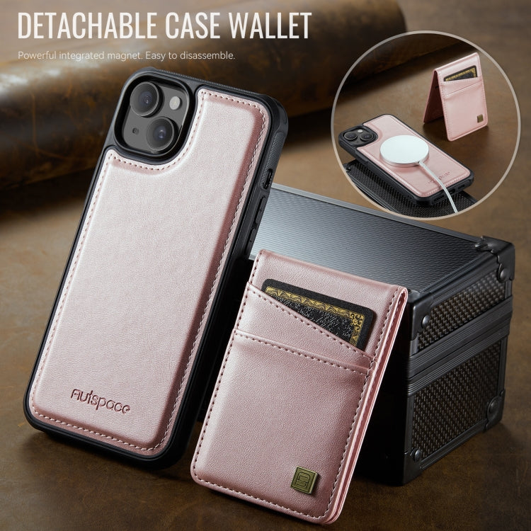 Funda para teléfono con tarjetero magnético RFID MagSafe AutSpace A12, For iPhone 13, For iPhone 12 / 12 Pro, For iPhone 12 Pro Max