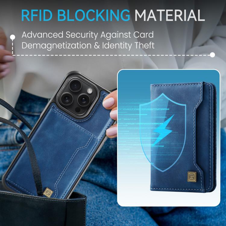 Funda para teléfono con tapa magnética RFID y tarjetero MagSafe AutSpace A13, For iPhone 12 Pro Max, For iPhone 12 Pro