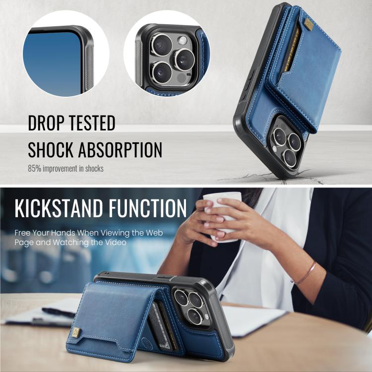 Funda para teléfono con tapa magnética RFID y tarjetero MagSafe AutSpace A13, For iPhone 12 Pro Max, For iPhone 12 Pro