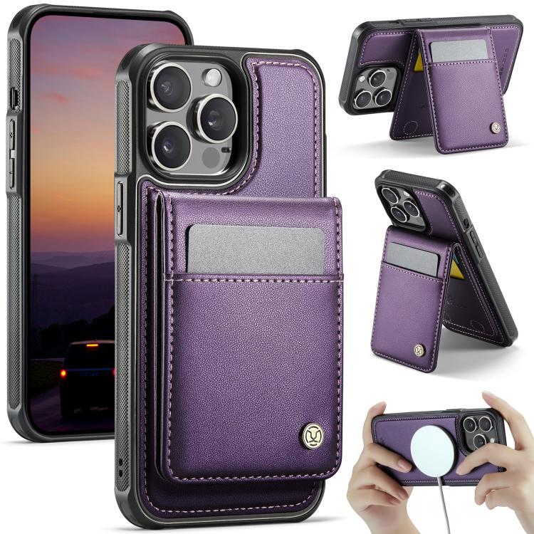 Estuche para teléfono de PU con tarjetero RFID MagSafe de estilo británico JEEHOOD J06, For iPhone 13 Pro Max, For iPhone 13 Pro, For iPhone 13, For iPhone 12 / 12 Pro, For iPhone 12 Pro Max, For iPhone 11 Pro Max, For iPhone 11, For iPhone 11 Pro     ...