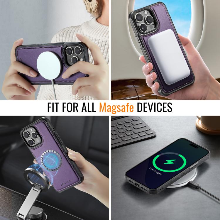 Estuche para teléfono de PU con tarjetero RFID MagSafe de estilo británico JEEHOOD J06, For iPhone 13 Pro Max, For iPhone 13 Pro, For iPhone 13, For iPhone 12 / 12 Pro, For iPhone 12 Pro Max, For iPhone 11 Pro Max, For iPhone 11, For iPhone 11 Pro     ...