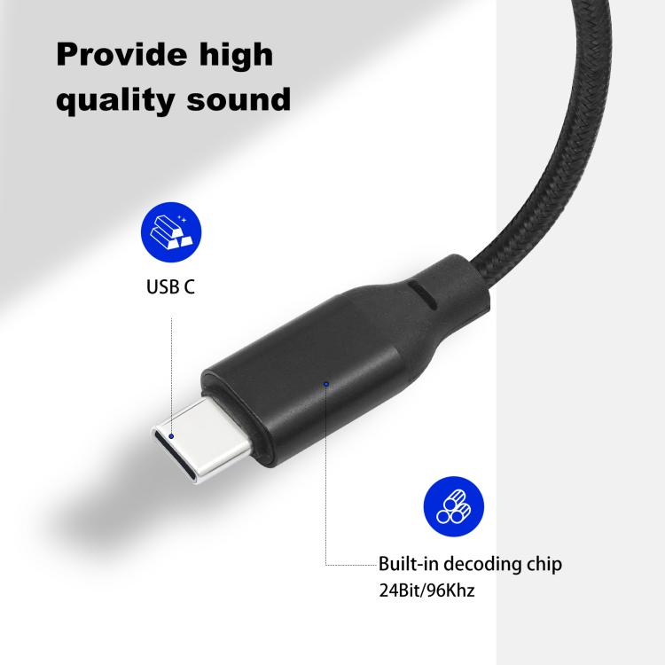 Cable de audio con salida estéreo TY015 tipo C macho a XLR macho, 1m, 2m, 3m