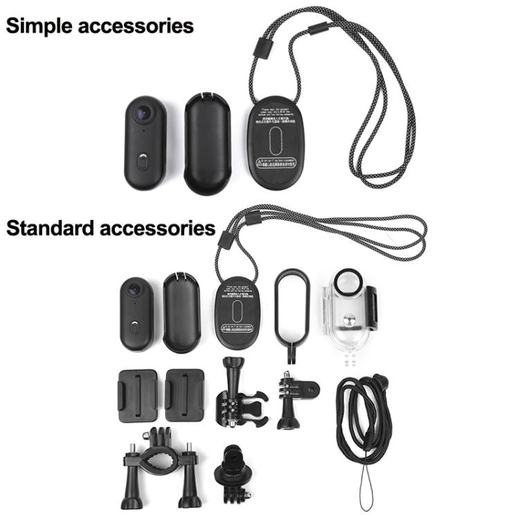 Cámara deportiva mini con WiFi H88 1080P para pulgar, Simple Version, Standard Version