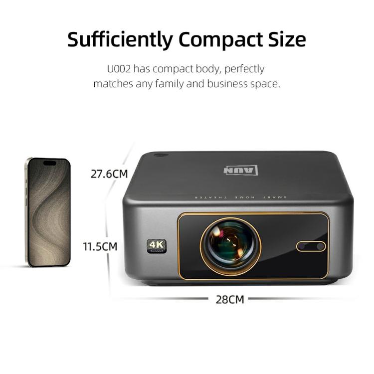 Proyector inteligente para cine en casa AUN U002 1920x1080P 970ANSI Android 12, US Plug, UK Plug, AU Plug, EU Plug