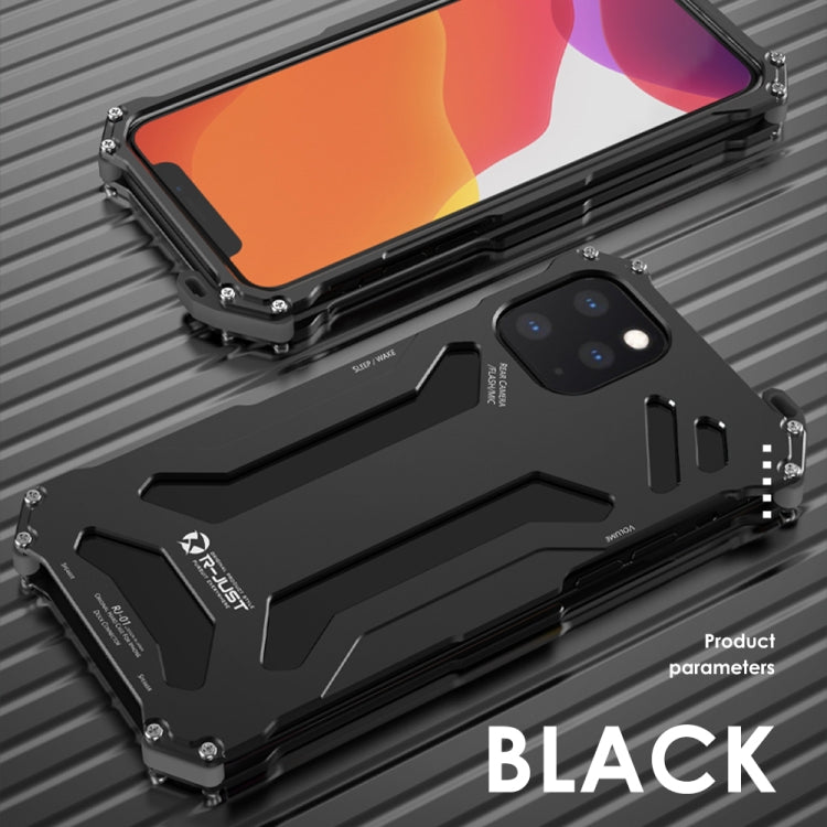 Estuche protector de metal blindado a prueba de golpes R-JUST, For Samsung Galaxy Note 20, For Samsung Galaxy Note 20 Ultra, For iPhone 12 mini, For iPhone 12 / 12 Pro, For iPhone 12 Pro Max