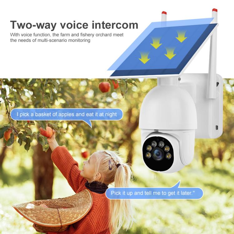 Cámara de vigilancia WiFi HD con panel solar de bajo consumo para exteriores de 1080P, with Battery, without Battery