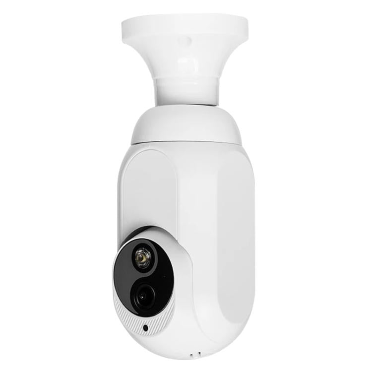 Cámara de vigilancia WiFi tipo bombilla 1080P compatible con visión nocturna, intercomunicador bidireccional y detección de movimiento, K8