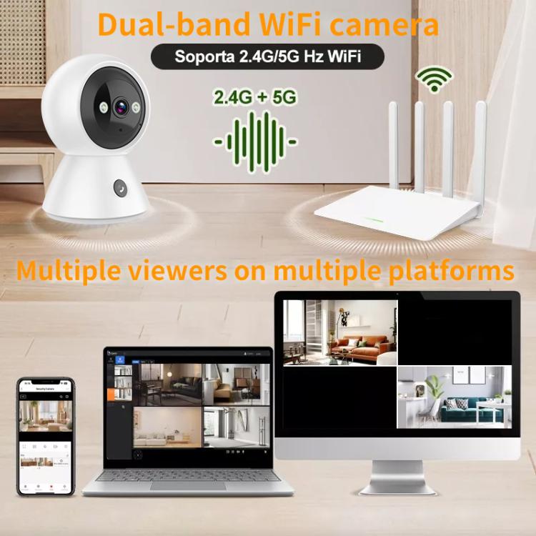 Cámara WiFi a todo color, doble banda, doble luz y visión nocturna HD 1080P K11