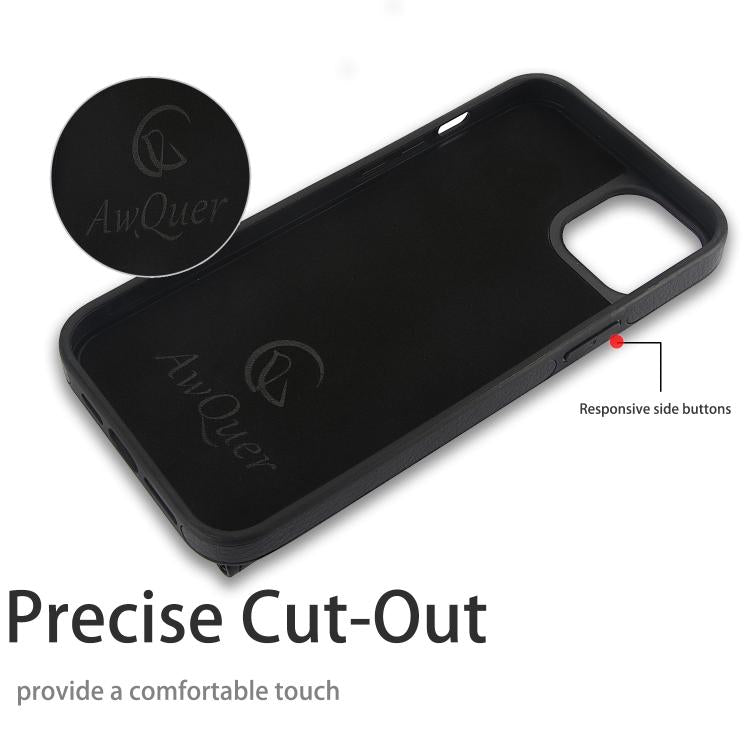 Funda de cuero para teléfono con tarjetero y tapa horizontal AwQuer, For iPhone 11, For iPhone 11 Pro, For iPhone X / XS, For iPhone XR, For iPhone XS Max, For iPhone 7 Plus / 8 Plus