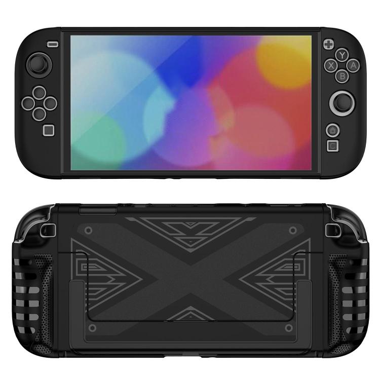 Estuche protector desmontable con patrón en X y soporte, For Nintendo Switch 2