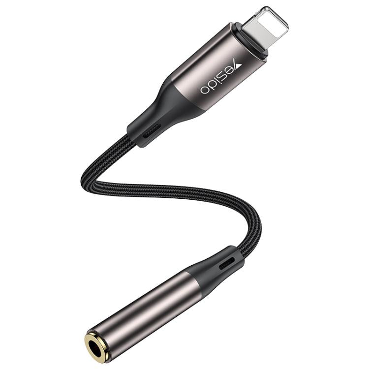 Adaptador de audio de aleación de aluminio de 8 pines a 3,5 mm de Yesido YAU45, YAU45