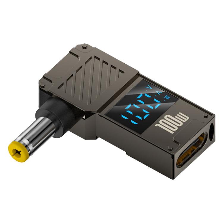 Adaptador de pantalla digital para carga de computadora de 100 W, Type-C to DC4.0x1.7mm, Type-C to DC4.0x1.35mm, Type-C to DC4.0x1.7mm Center Groove, Type-C to DC3.0 x 1.1mm, Type-C to DC5.5x2.1mm, Type-C to DC6.0x0.6mm, Type-C to DC5.5x2.5mm          ...