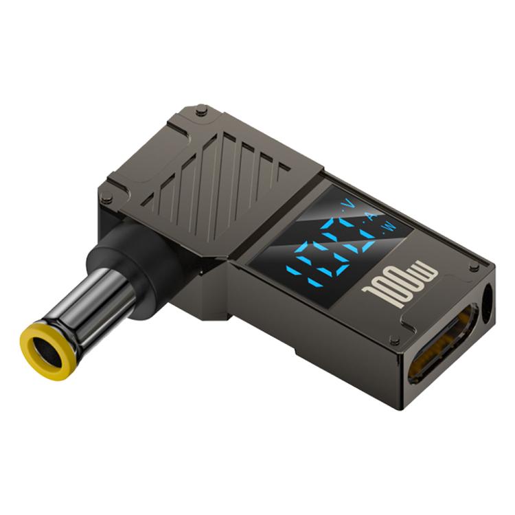 Adaptador de pantalla digital para carga de computadora de 100 W, Type-C to DC4.0x1.7mm, Type-C to DC4.0x1.35mm, Type-C to DC4.0x1.7mm Center Groove, Type-C to DC3.0 x 1.1mm, Type-C to DC5.5x2.1mm, Type-C to DC6.0x0.6mm, Type-C to DC5.5x2.5mm          ...