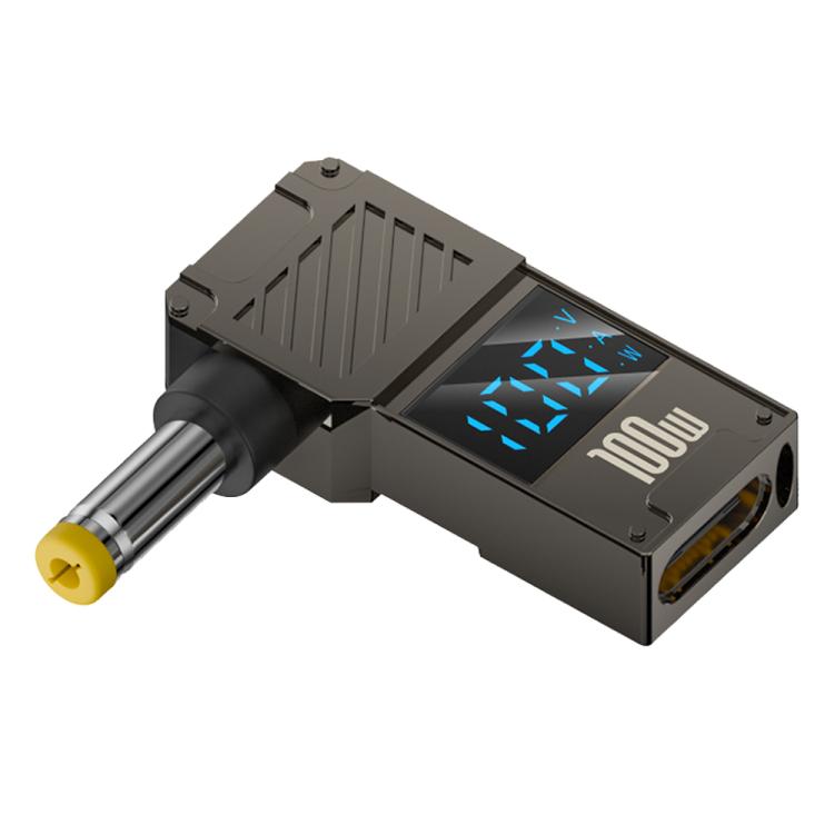 Adaptador de pantalla digital para carga de computadora de 100 W, Type-C to DC4.0x1.7mm, Type-C to DC4.0x1.35mm, Type-C to DC4.0x1.7mm Center Groove, Type-C to DC3.0 x 1.1mm, Type-C to DC5.5x2.1mm, Type-C to DC6.0x0.6mm, Type-C to DC5.5x2.5mm          ...