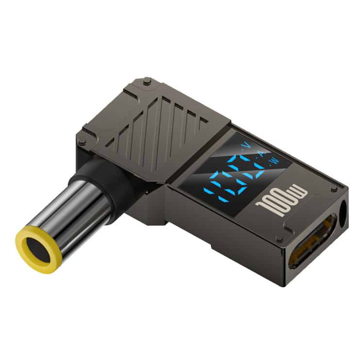 Adaptador de pantalla digital para carga de computadora de 100 W, Type-C to DC4.0x1.7mm, Type-C to DC4.0x1.35mm, Type-C to DC4.0x1.7mm Center Groove, Type-C to DC3.0 x 1.1mm, Type-C to DC5.5x2.1mm, Type-C to DC6.0x0.6mm, Type-C to DC5.5x2.5mm          ...