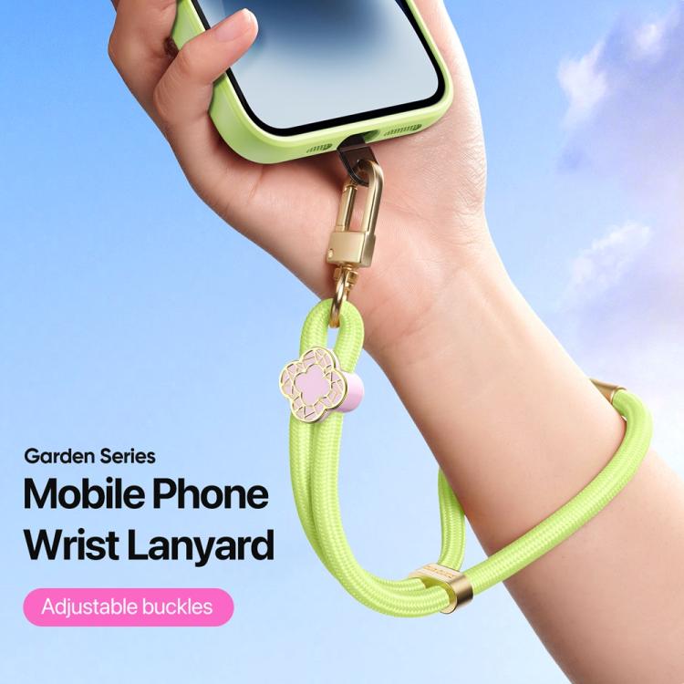 Cordón para teléfono corto ajustable con diseño de begonia de la serie Garden de DUX DUCIS