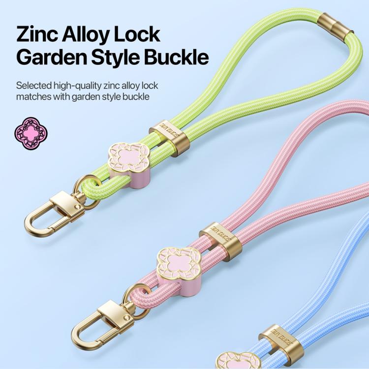 Cordón para teléfono corto ajustable con diseño de begonia de la serie Garden de DUX DUCIS
