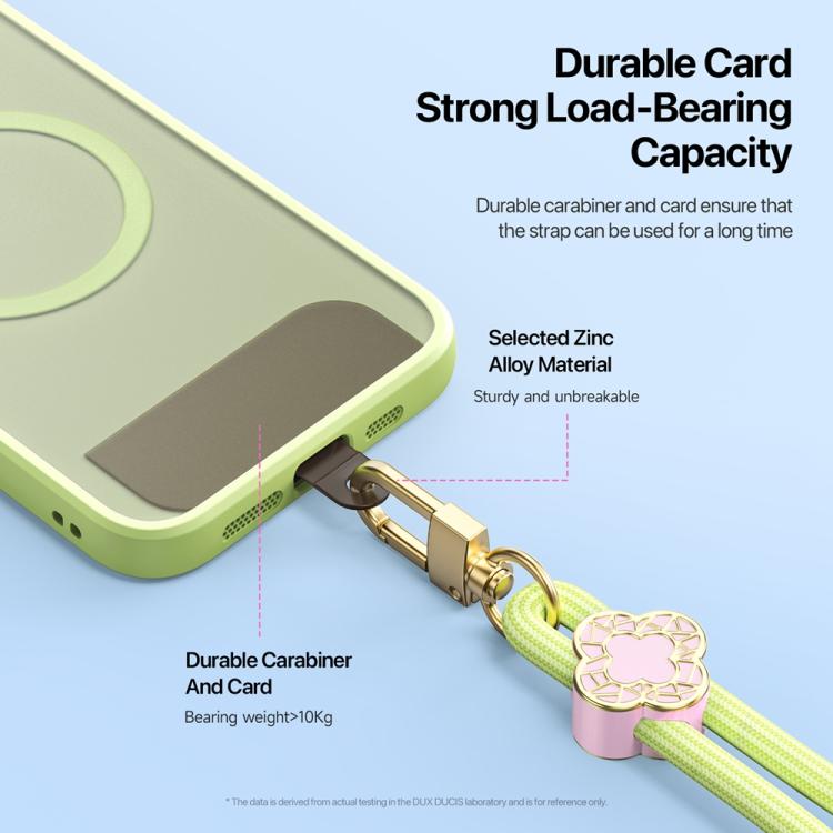 Cordón para teléfono corto ajustable con diseño de begonia de la serie Garden de DUX DUCIS