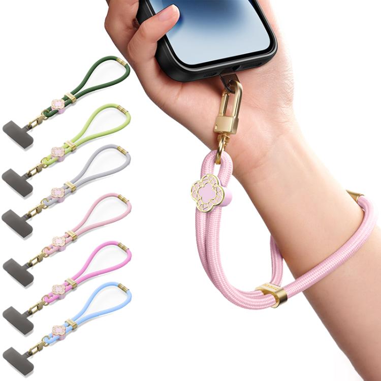 Cordón para teléfono corto ajustable con diseño de begonia de la serie Garden de DUX DUCIS