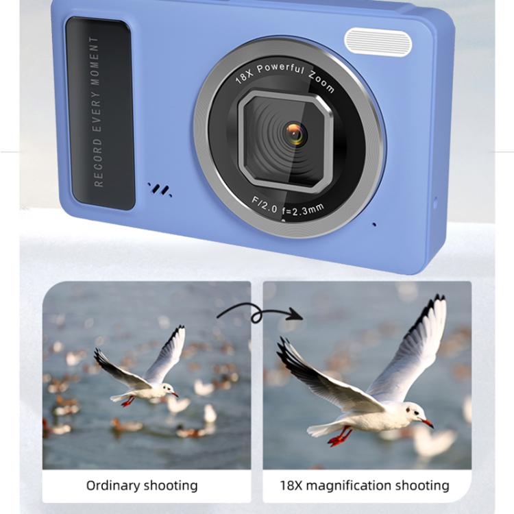 Cámara digital DC15 de 2,4 pulgadas con zoom 18X, vídeo 4K HD y grabación de 64 MP