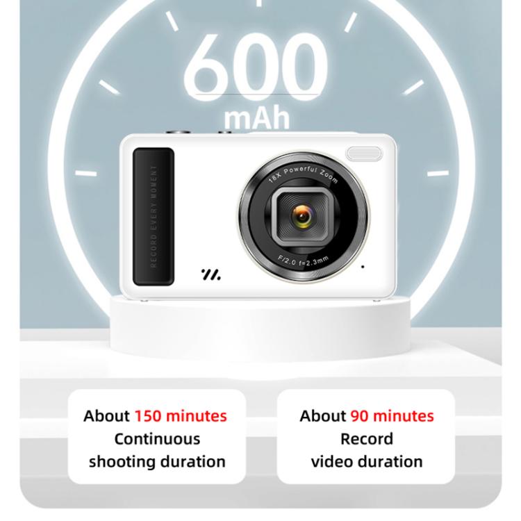 Cámara digital DC15 de 2,4 pulgadas con zoom 18X, vídeo 4K HD y grabación de 64 MP