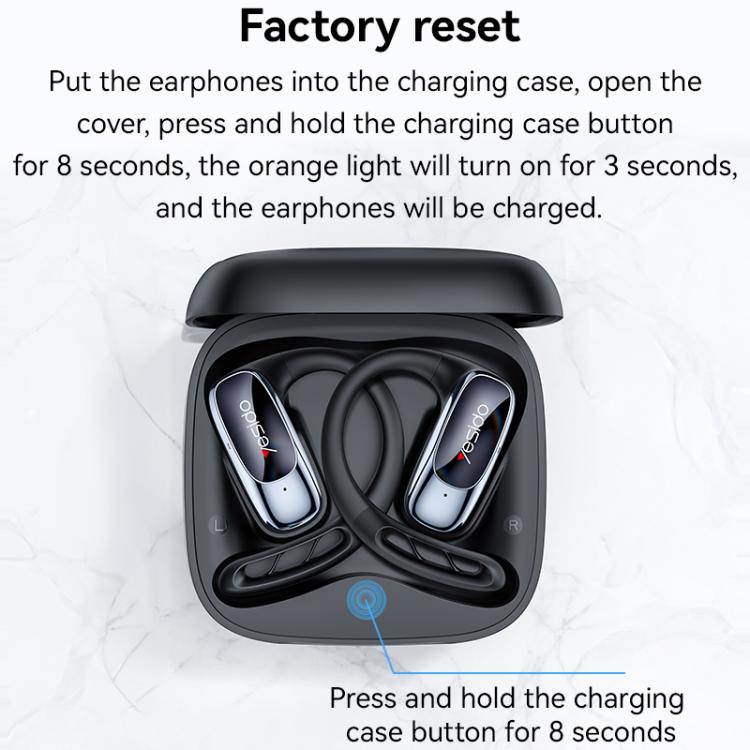 Auriculares Bluetooth Yesido YSP24 con gancho para la oreja abierto OWS, YSP24
