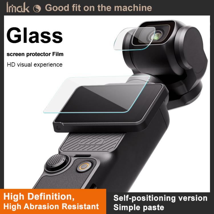 Película de vidrio templado imak con película para lente de cámara, versión autoposicionable, For DJI Osmo Pocket 4, For DJI Osmo Action 6, For DJI Osmo Action 5 Pro, For DJI Osmo Pocket 3, For DJI Osmo Action 4